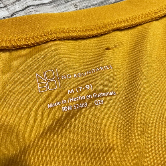 Juniors Medium 7/9 NoBo mistard yellow long sleeve shirt with boho print owl - Picture 3 of 7